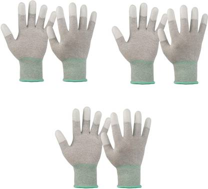 HM EVOTEK ESD Gloves Anti-Static PU Fingertip Coated Non-Slip Gloves for Lab Work Glove K1 Dry Glove Set
