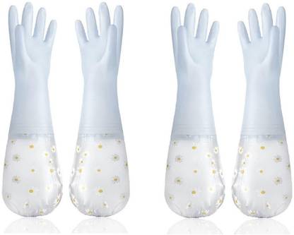 MUSVUZA Hand Gloves Safety Kitchen for Dish-Washing Wet and Dry Glove Set