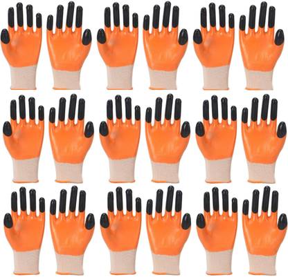 NARV Heavy Duty Nitrile Coated Work For Industrial Gardening Agricultural O_13 Dry Disposable Glove Set