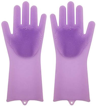 nature creation Silicone Dish Scrubber Gloves Wet and Dry Glove