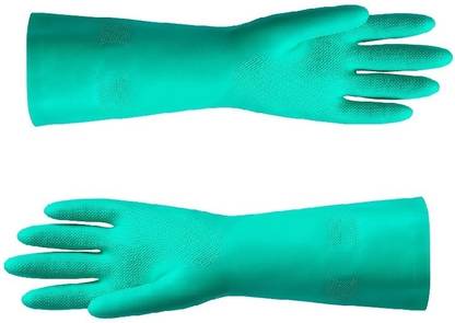 3P Green/ M/ Reusable Dishwashing Industrial, Gardening, Kitchen Cleaning Wet and Dry Glove