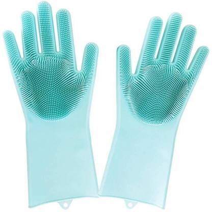 Sakar Sales Cleaning Gloves With Pot Holder Wet and Dry Glove