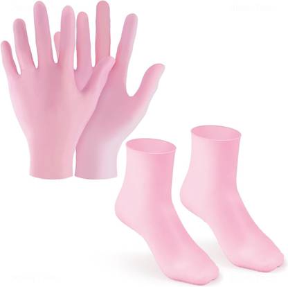 ShopVee 1 Pairs of Moisturizing Glove & Socks Set – Hydrating Spa Treatment Wet Glove Set