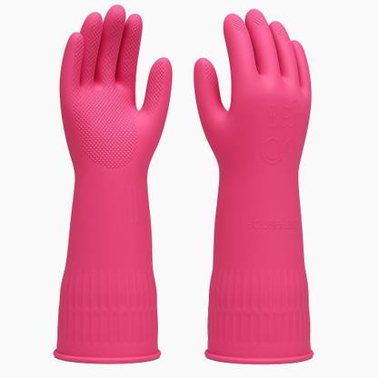 STYLERA Reusable Non-Slip Kitchen Waterproof Household Dishwashing Cleaning Rubber Glove Wet and Dry Glove