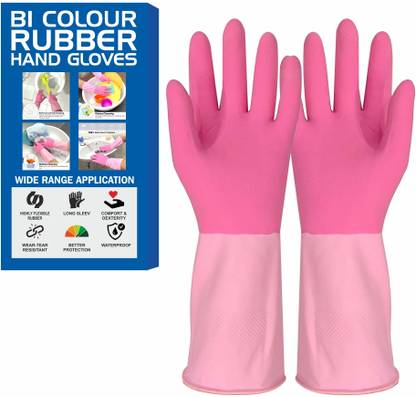 Donizard Long Sleeves Rubber Washable Reusable Kitchen Farming Agricular Garden Wet and Dry Glove