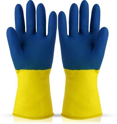 Spotview Heavy Duty Rubber Hand Gloves- 1 Pair|Cleaning, Gardening, Kitchen Wet and Dry Glove