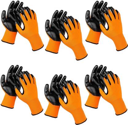 HM EVOTEK Safety Hand Gloves PU Coated Seamless Glove with Smooth Grip on Palm & Finger S1 Climbing Gloves
