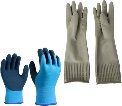 Masox Store Long Hand Rubber Gloves for Cleaning, Gardening, Anti Cut & Heat Resistant S3 Baseball Gloves
