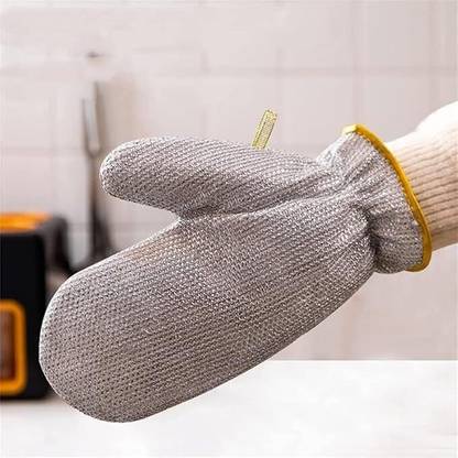 Nakshatraent Pack of 1 Reusable Wire Dishwashing Hand Gloves,Waterproof &Skin-Friendly x1.110 Dishwash Bar