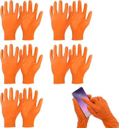Verilux 10 Pair Waterproof Work Gloves Anti-slip Kitchen Textured Thicken Nitrile XL Wet and Dry Glove Set