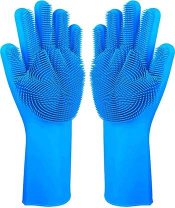BHAGWATI CREATIIONS Reusable Rubber Silicon 1 Wet and Dry Glove