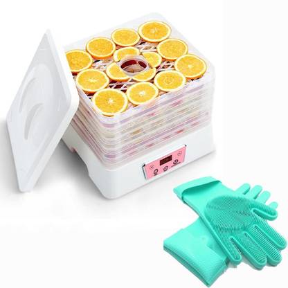 DOXONZ Food Dehydrator Machine, Jerky Maker, Food Dryer Machine and Dishwashing Gloves Wet and Dry Glove