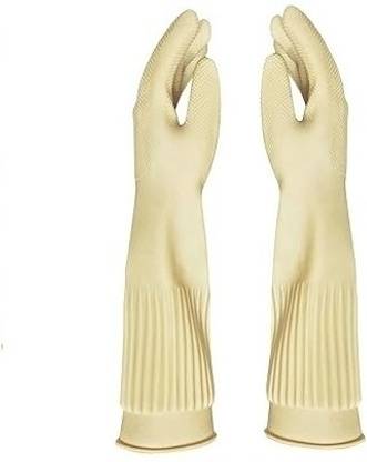 Eopzo Reusable Waterproof Household Dishwashing Cleaning Rubber Gloves, Non-Slip Wet and Dry Glove Set