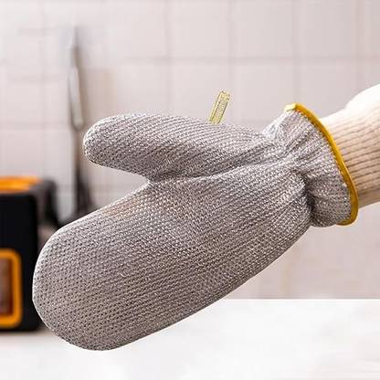 WebDealz Pack of 1 Dishwashing Gloves,Steel Wire Insulated,Waterproof & Reusable x1.156 Dishwash Bar