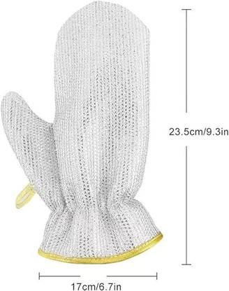 KGBTREADS Pack of 1 Reusable Wire Dishwashing Hand Gloves,Waterproof &Skin-Friendly x1.98 Dishwash Bar