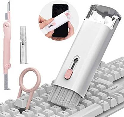 JDSSALES Flannel Sponge, Spray Bottle, Keycap Buckle, High-density Brush and Cleaning Pen for Computers, Laptops, Mobiles