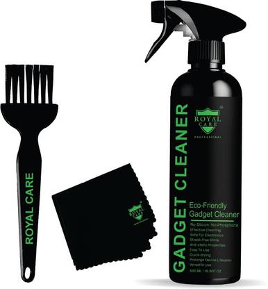 ROYAL CARE PROFFESSIONAL Gadget Cleaner Spray(500ml)+1Pcs Microfiber Cloths + 1Pcs Brush for All Screen for Computers, Gaming, Laptops, Mobiles