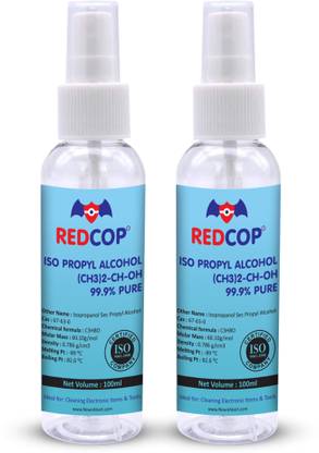 रेड कॉप Isopropyl Alcohol 99.9% Pure Rubbing Alcohol [(CH3)2-CH-OH] Laptops, Mobiles, Computers, Gaming के लिए