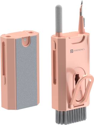 Portronics Clean M Multifunctional 8 IN 1 Cleaning Kit with Mobile Holder for Laptops, Computers, Mobiles