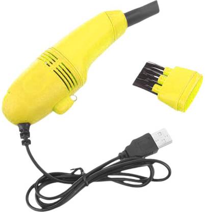 BNF Mini Table Dust Sweeper Dust Collector Brush for Car PC Camera Pet Hairs Yellow for Computers, Gaming, Laptops, Mobiles