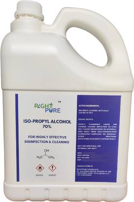 RIGHTPURE Iso-Propyl Alcohol 70% 5000 ml Multi-Purpose Disinfectant for Laptops