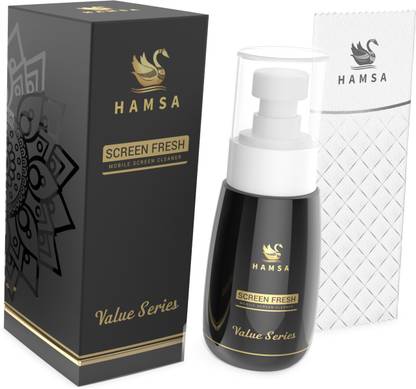 HAMSA Screen Fresh Value Series - Mobile Cleaner Kit 80 Ml - Antibacterial & Antiviral - best for PC, Monitor, LCD, LED, TV with one microfiber cloth for Computers, Laptops, Mobiles, Gaming