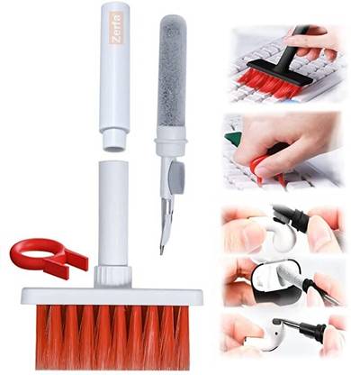 zerfa 5 in 1 Multi-Function Cleaning Tools Kit for Keyboard & Earphone Cleaner for Computers, Laptops, Mobiles