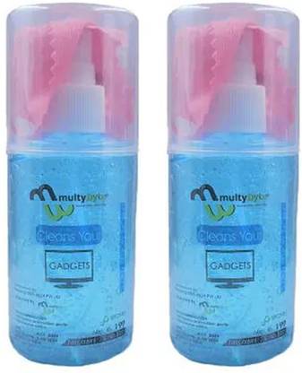 Multybyte 2 x 200 ML Fulid Cleaner Spray Gel With Cloth for Computers, Gaming, Laptops, Mobiles