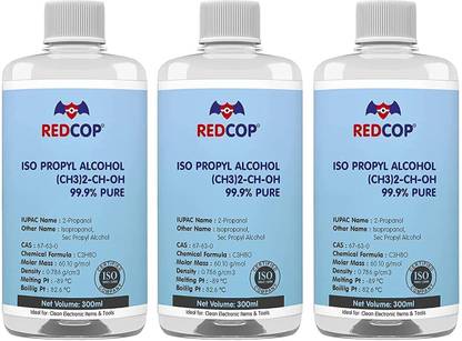 REDCOP Isopropyl Alcohol 99.9% Pure Rubbing Alcohol [(CH3)2-CH-OH] for Computers, Gaming, Laptops, Mobiles