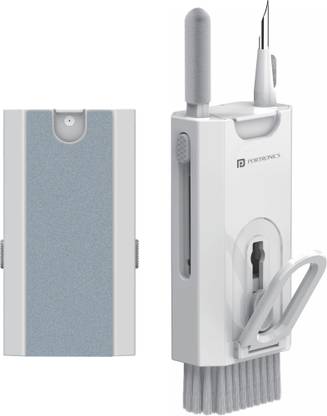 Portronics Clean M Multifunctional 8 IN 1 Cleaning Kit with Mobile Holder for Laptops, Computers, Mobiles