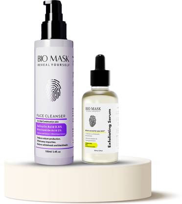 Bio Mask Exfoliating Serum And Oily Combination Face Cleanser , Serum for couple Face Wash