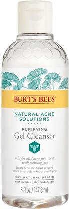 Burt's Bees Natural Acne Solution Purifying Gel Cleanser Face Wash