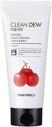 Tonymoly Clean Dew Acerola Foam Cleanser, Vitality Face Wash