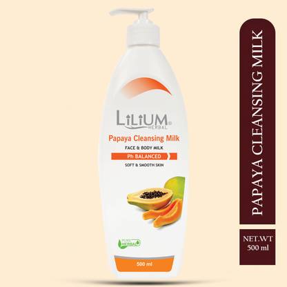 LILIUM Papaya Cleansing Milk | Deep Cleanses,Soothes Skin | Even Skin Tone Face Wash