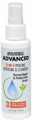 STUDEX Advanced Piercing Aftercare & Cleanser 3.4 FL OZ | 100 ml Face Wash