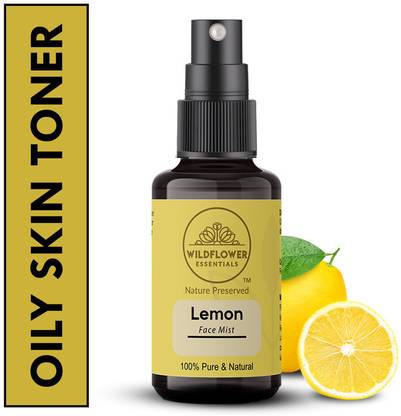 Wildflower essentials 100% Pure Lemon Face Mist Deep Cleansing, Hydrating Toner For Oily Skin Face Wash
