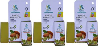 Vania Combo Of 3 pces Of Elaichi Badam Goti 35 Gm For Fairness Face Wash
