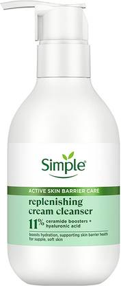 Simple Active Skin Barrier Care Replenishing Cream Cleanser Face Wash