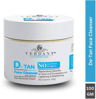 Verdant Natural Care De-Tan Face Cleanser | Tan Removal Cleanser | Anti-Tan Face Cleanser for Women Face Wash