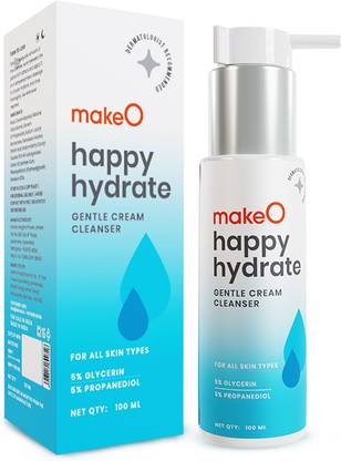 makeo Happy Hydrate Gentle Cream Cleanser | Removes Dirt & Oil | Moisturized Skin Face Wash