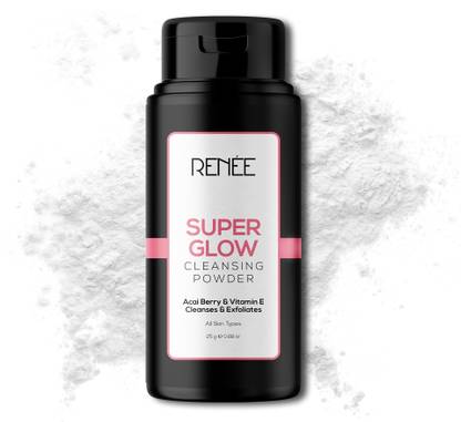 Renee Super Glow Cleansing Powder - Exfoliating & Hydrating Formula with Vitamin E Face Wash