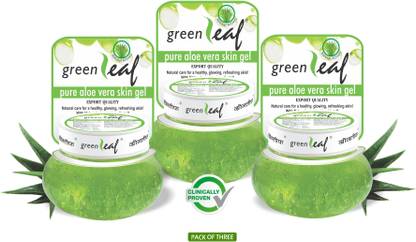 GREENLEAF Pure Natural Aloe Vera Skin Glowing Gel 360gm (Pack of 3)