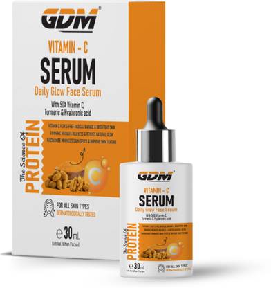 gdm nutraceuticals llp Vitamin C Face Serum for Daily Glow with Vitamin C, Turmeric & Hyaluronic acid Face Wash