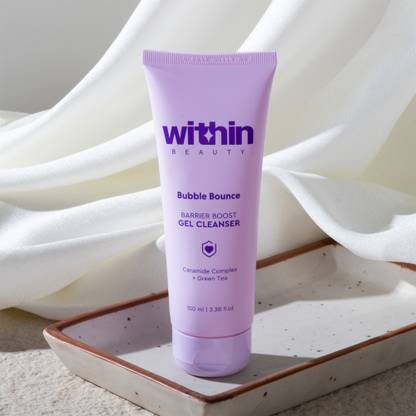 Within Beauty Bubble Bounce Barrier Boost Gel Face Cleanser | Ceramide complex + Green Tea Face Wash