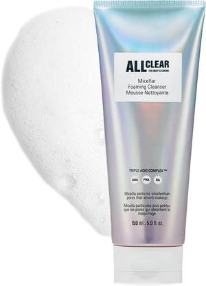 The Face Shop All Clear Micellar All-In-One Cleansing Foam with Hyaluronic Acid, AHA & PHA Face Wash