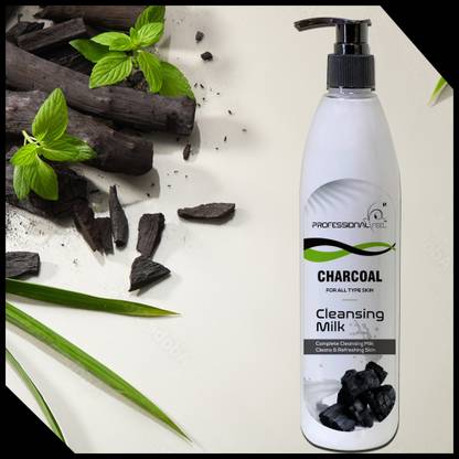 PROFESSIONAL FEEL Bamboo Charcoal Cleansing Milk (Smooth Soft & Clean Skin) Cleanser Face Wash
