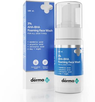 दी डर्मा को AHA-BHA Foaming Cleanser for All Skin Types फेस वॉश