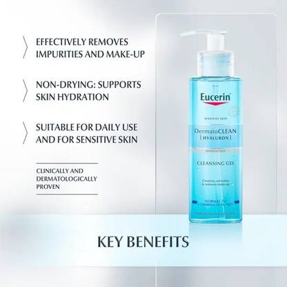 Eucerin DermatoCLEAN Hyaluron Cleansing Gel 200ml Face Wash