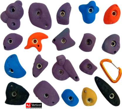 Vertical Enterprises Foot Holds-1 (Set of 20 Multicolor Climbing Holds) Climbing Hold
