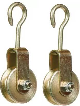 LCARNO Solid Roller Pulley with Hook for Lifting Rope, Gym, Exercise, Climbing, Hanging Climbing Pulley